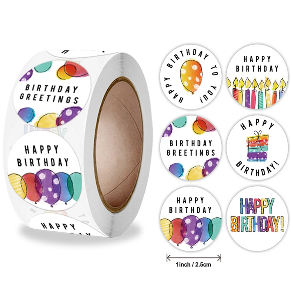 

Набор наклеек "С днем рождения"