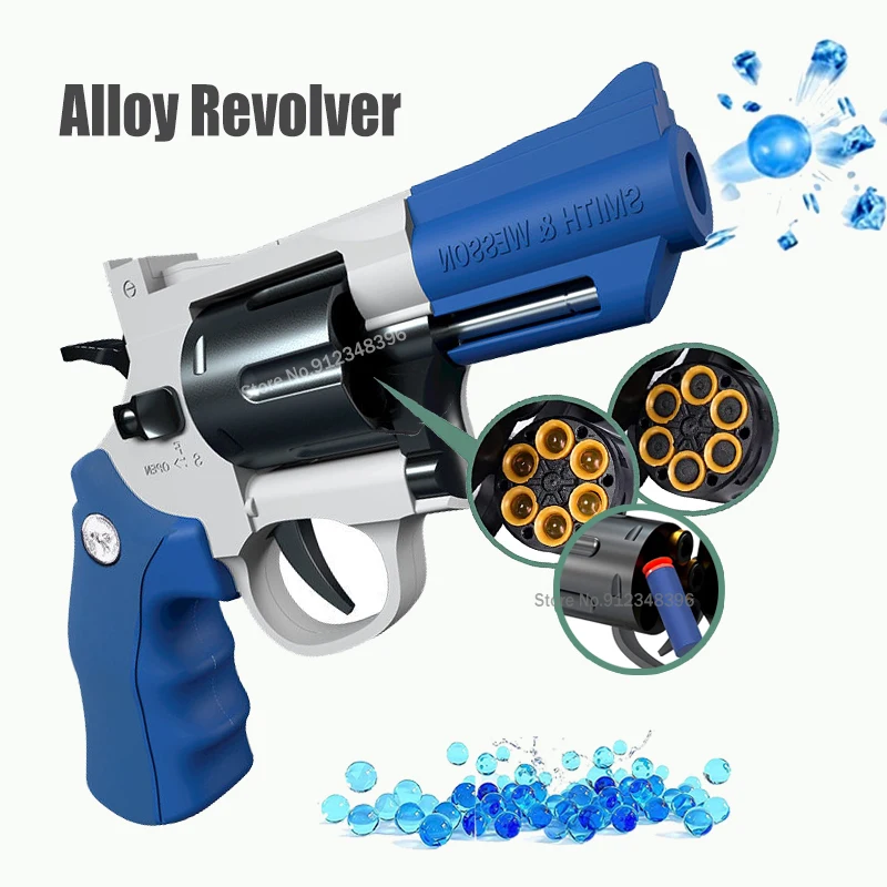 

Alloy Revolver Pistol Launcher ZP5 357 Gel Blaster Soft Bullet Toy Gun Weapon Airsoft Pneumatic Pistola for Kids Gift