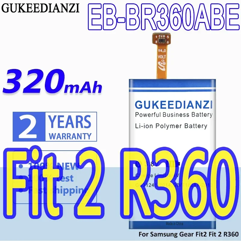 GUKEEDIANZI аккумулятор EB-BR360ABE EB-BR365ABE 320 мАч для Samsung Gear R360 Fit 2 Pro Fitness SM-R365 R365