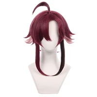 shikanoin heizou cosplay wig game genshin impact cosplay gradient heat resistant synthetic hair party wigs wig cap
