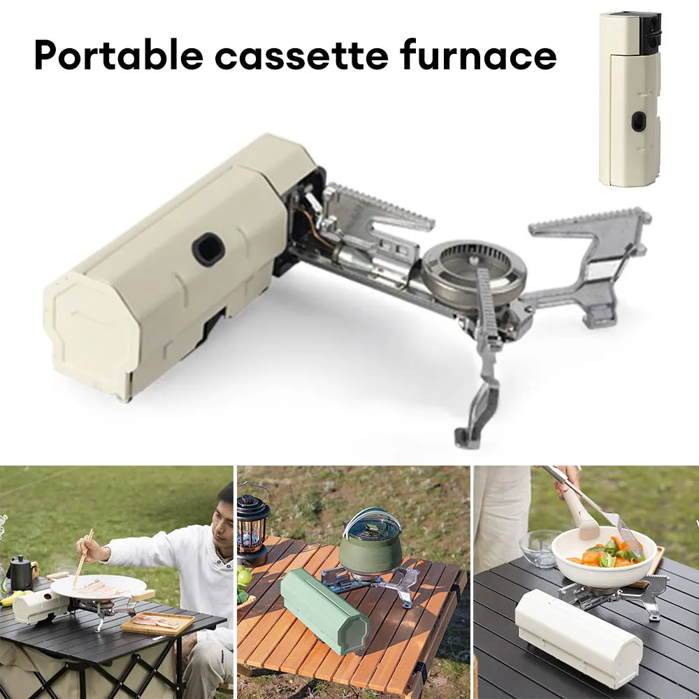 

Camping Gas Stove Portable Folding Cassette Stove Outdoor Hiking BBQ Travel Cooking Grill Cooker Gas Burner Food Heating Tool