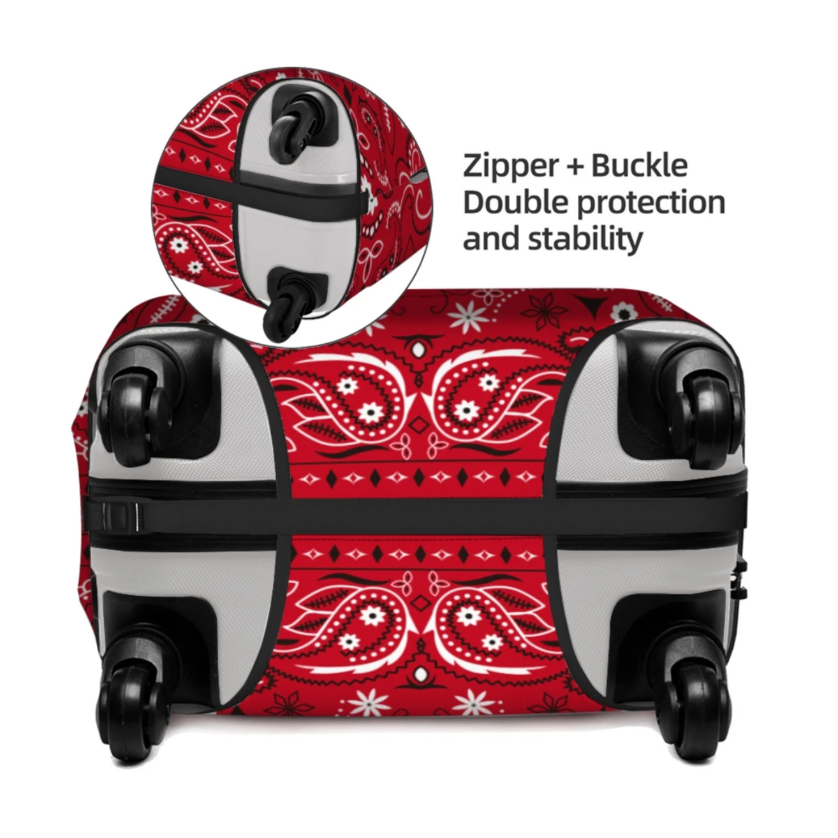 Paisley Style Travel Accessory Luggage Covers High Elastic Fabric Protects Luggage From Dust And Scratches For Suitcase 18-32in