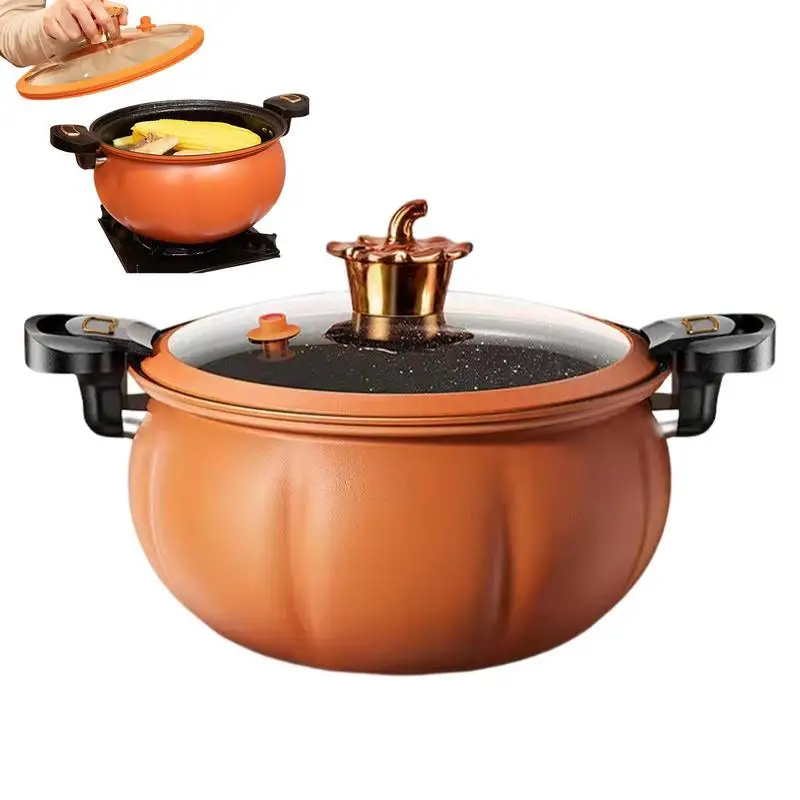 

Pressure Cookers Non Stick Pumpkin Rice Slow Cooker 8L Pressure Pot Insta Pot Cooker Multicooker For Fry Boil Steam Orange