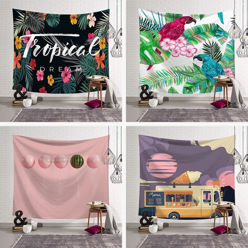 

Гобелен, Скандинавская подвесная ткань, художественный принт, гобелен, настенное одеяло, макраме, украшение в стиле бохо, домашний декор, го...