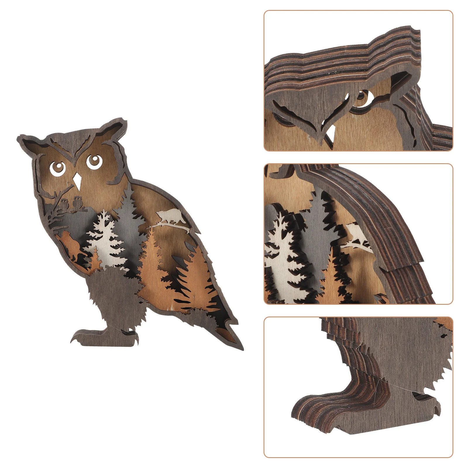 

Owl Ornament Forest Bathroom Decor Rustic Living Wood Wall Lodge Bedroom Cabin Mountain Nursery