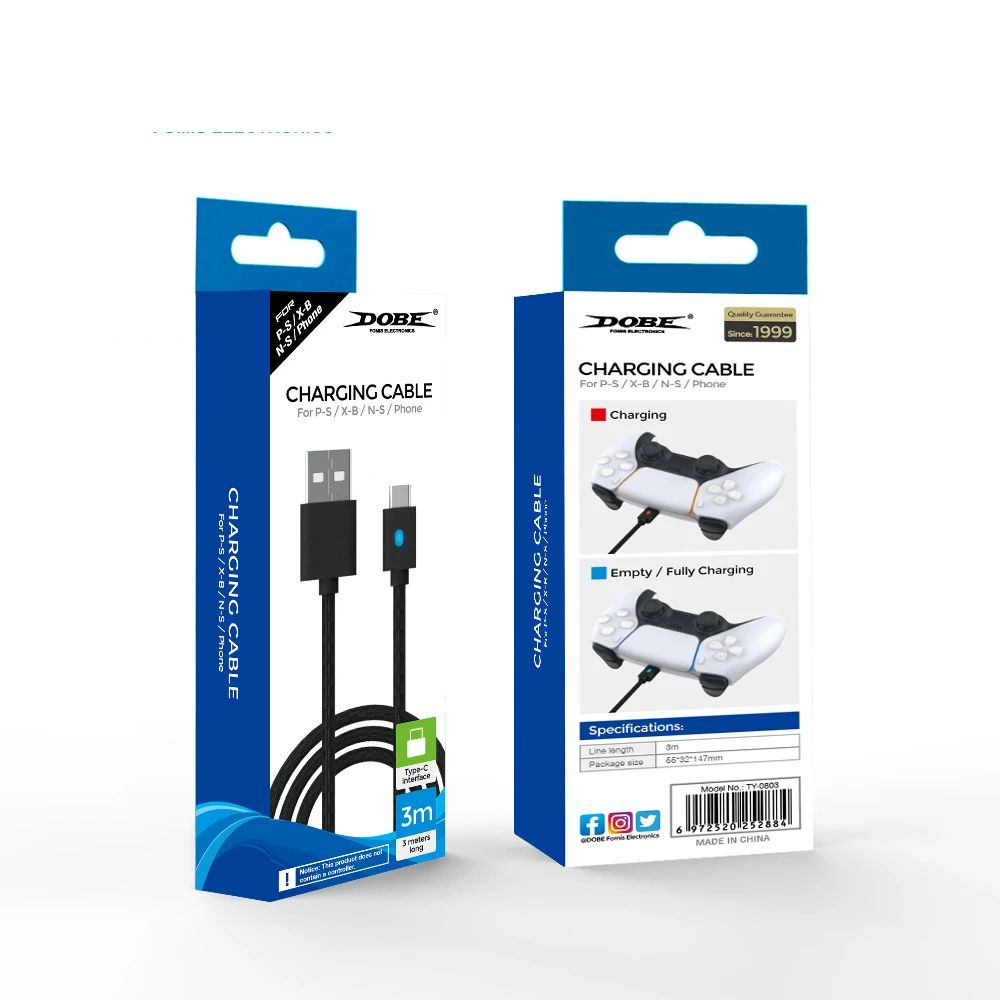 USB-кабель для PS5 с индикатором длина 3 м