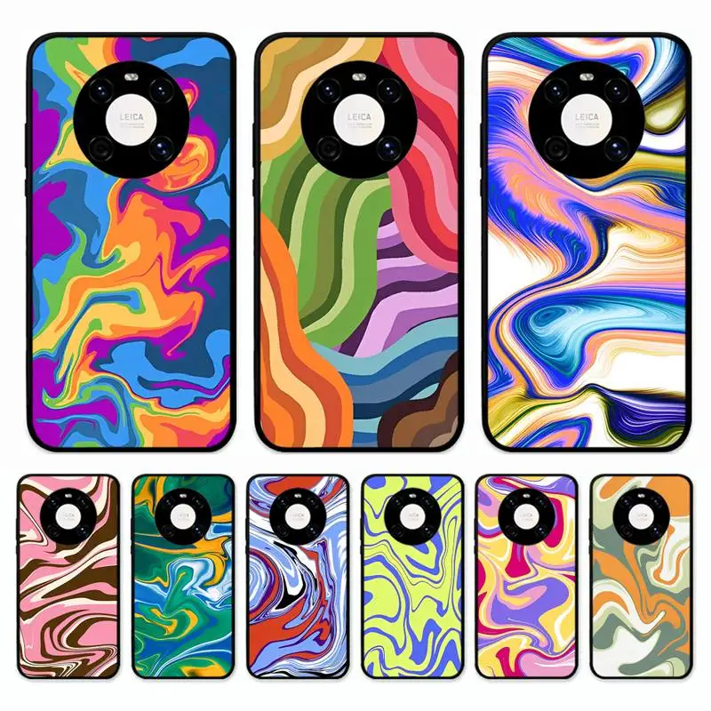 

LVTLV Liquid Swirl Abstract Pattern Phone Case For Huawei Mate 10 20 30 40 50 lite pro Nova 3 3i 5 6 SE 7 pro 7SE