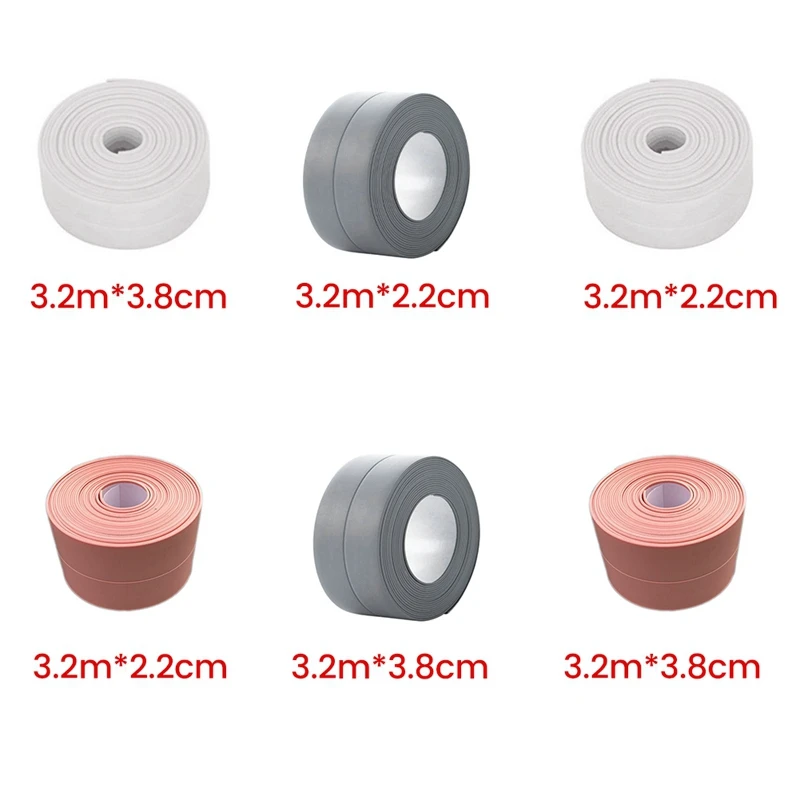 Водонепроницаемая уплотнительная лента для ванной и кухни розовая против