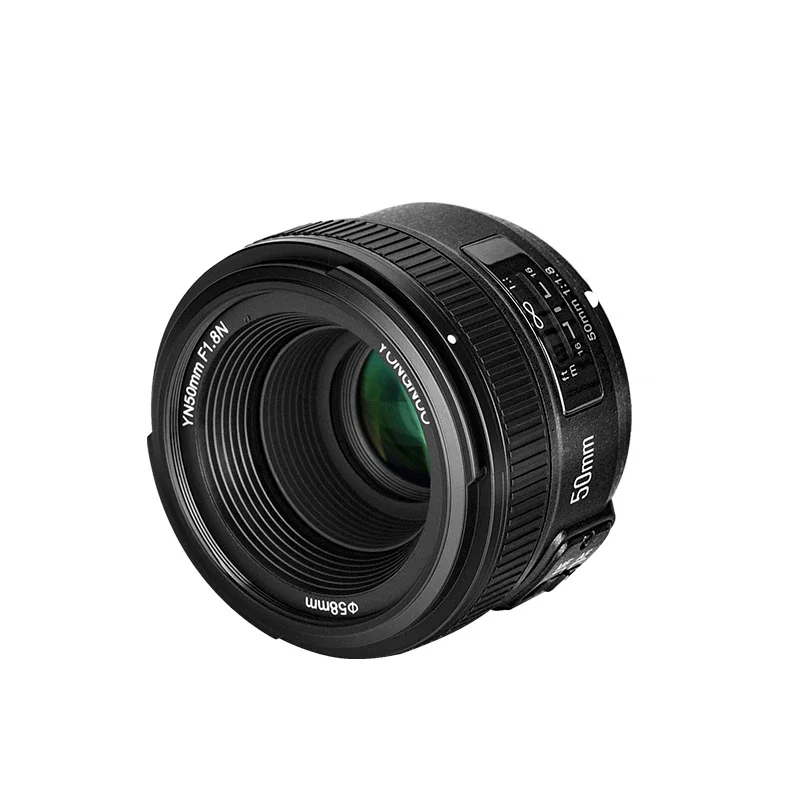 Фото Yongnuo YN50mm F1.8N 50MM Abertura de Lente Para A Câmera de Foco Automático Para Nikon D7200 D5300 D5200 D750 D500 D800 D700 D3 №2