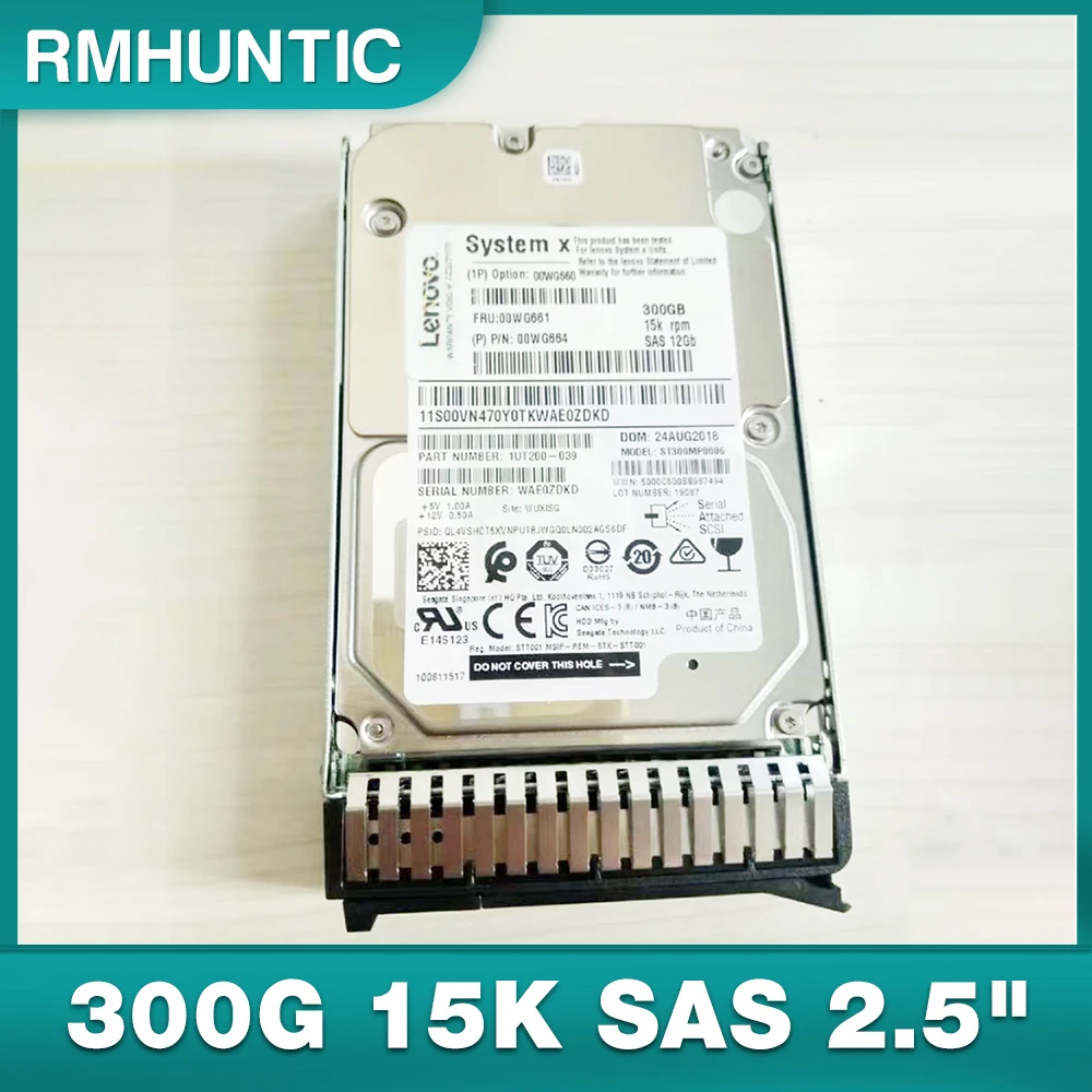    IBM X3650M5 X3850X6 00WG660 00WG661 300G 15K SAS 12GB 2, 5