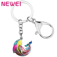 newei enamel alloy floral cute ocean whale keychains car key chain ring gifts fashion jewelry for women girls charms accessories
