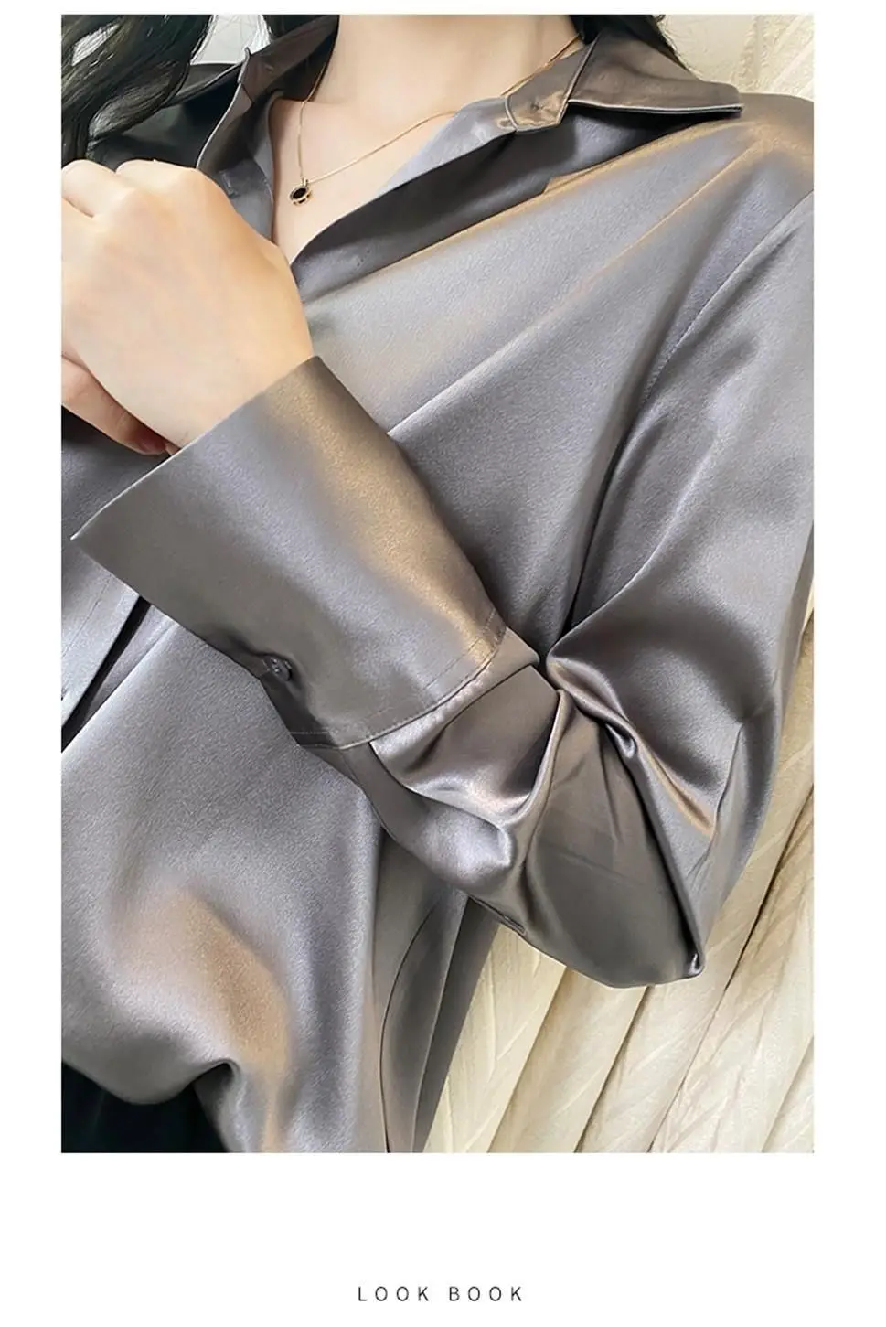 Французская темпераментная закаленная рубашка женская с длинными рукавами