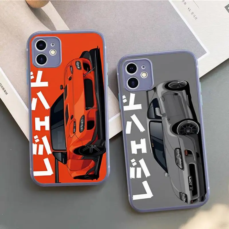 

JDM Tokyo Drift Sports Car Male Men Phone Case for iPhone X XR XS 7 8 Plus 11 12 13 pro MAX 13mini Translucent Matte Case