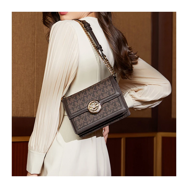 

MKJ Luxury Brand Women's Shoulder Bag Designer Women's Crossbody Bag Temperament Handbag Fashion Square Bag Retro Underarm Bag