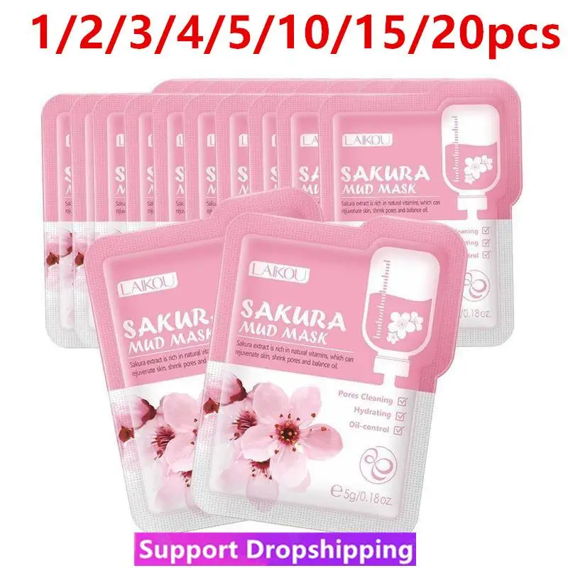 

1-20pcs Clay Mask Cleansing Face Cleansing Mask Whitening Moisturizing Oil-control Anti-Aging Deep Cleaning Beauty Care Products