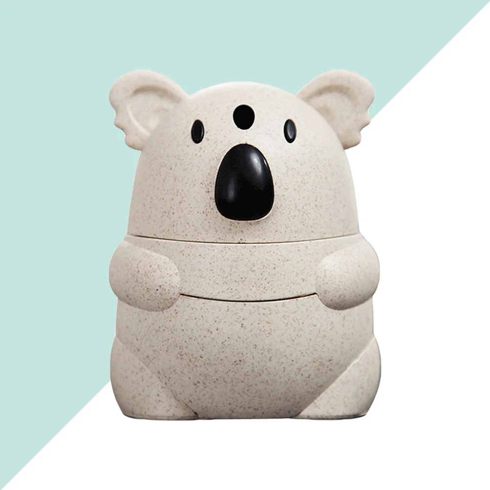Фото Держатель для зубочисток в форме коалы, автоматический диспенсер с выдвижным механизмом, футляр для зубочисток для дома, ресторана, офиса №3