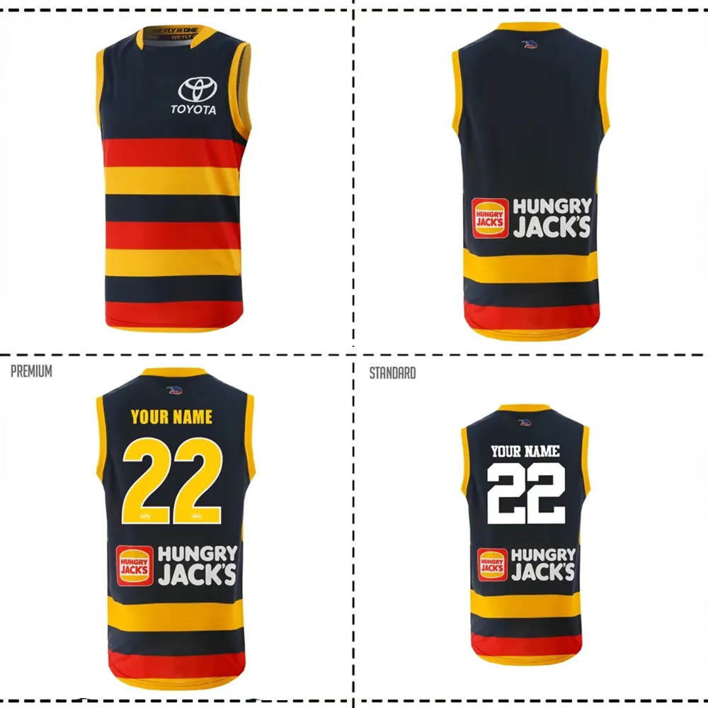 

2022/23 ADELAIDE CROWS HOME GUERNSEY RUGBY JERSEY size S-M-L-XL-XXL-3XL-4XL-5XL