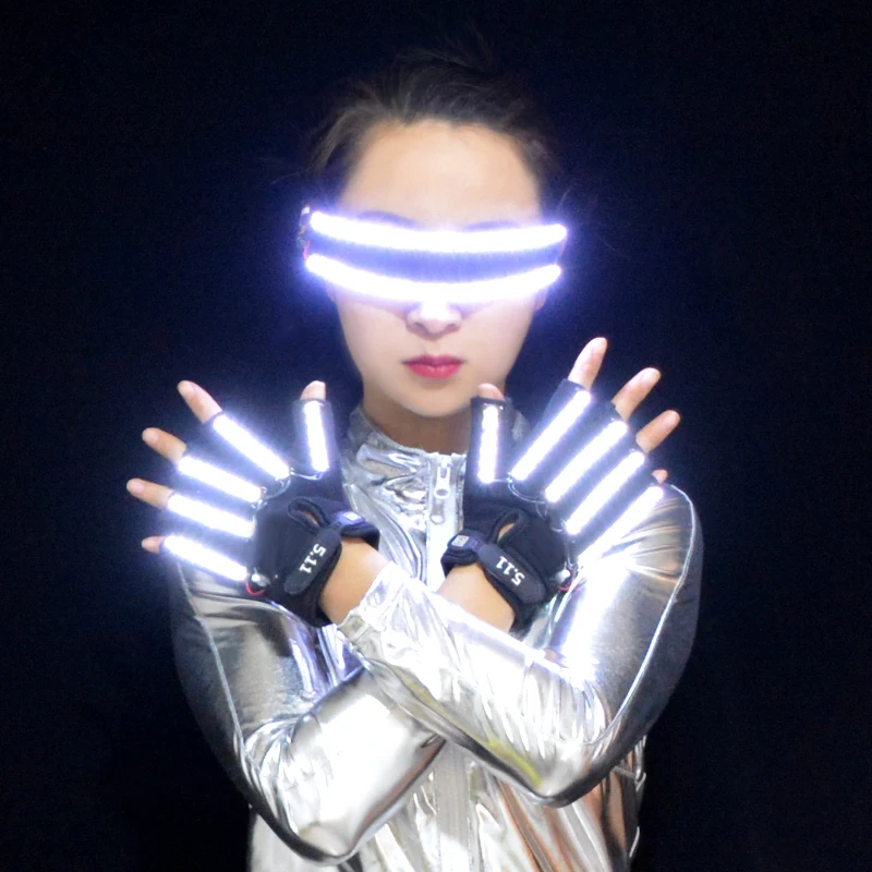 

LED Luminous Gloves LED Flash Glasses Laser Costume Laser Performance Costumes Nightclub Performance Props
