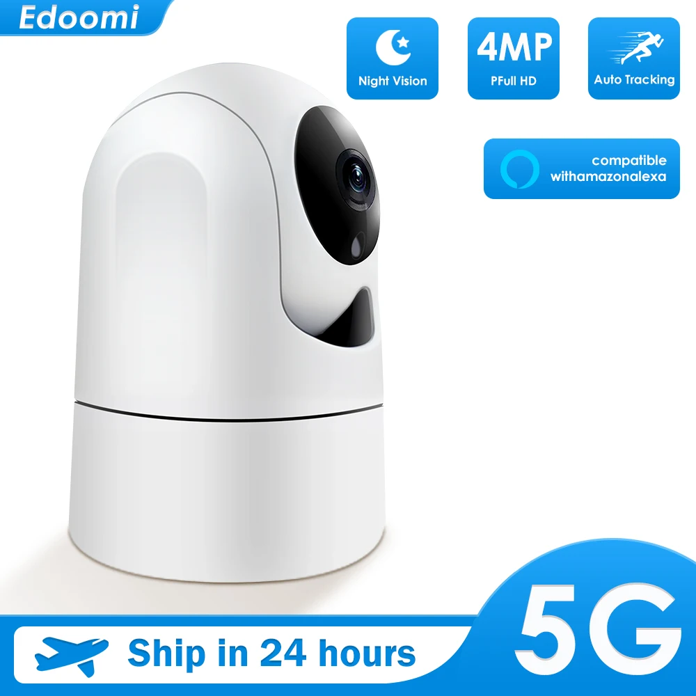 

1080P Wireless Mini IP Camera 4MP Baby Monitor 5G WiFi Security Auto Tracking CCTV Indoor Two Way Audio Remote Access ALexa