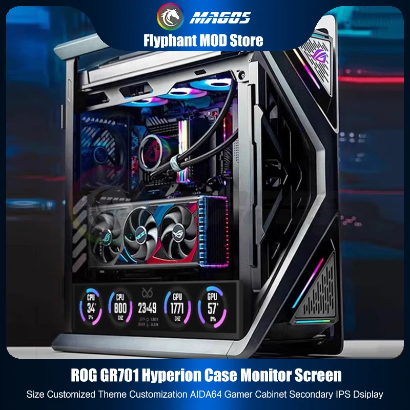 

ROG GR701 чехол монитор экран решение панель Размер/темы на заказ AIDA64 геймер вторичный IPS расширения Dsiplay