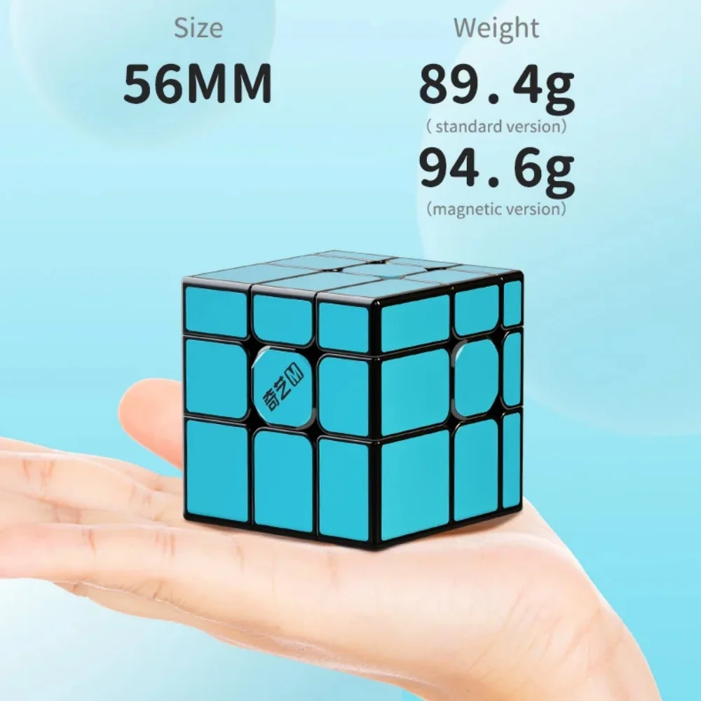 Магнитный Волшебный куб QiYi с зеркальным покрытием из фарфора 3x3 пазл