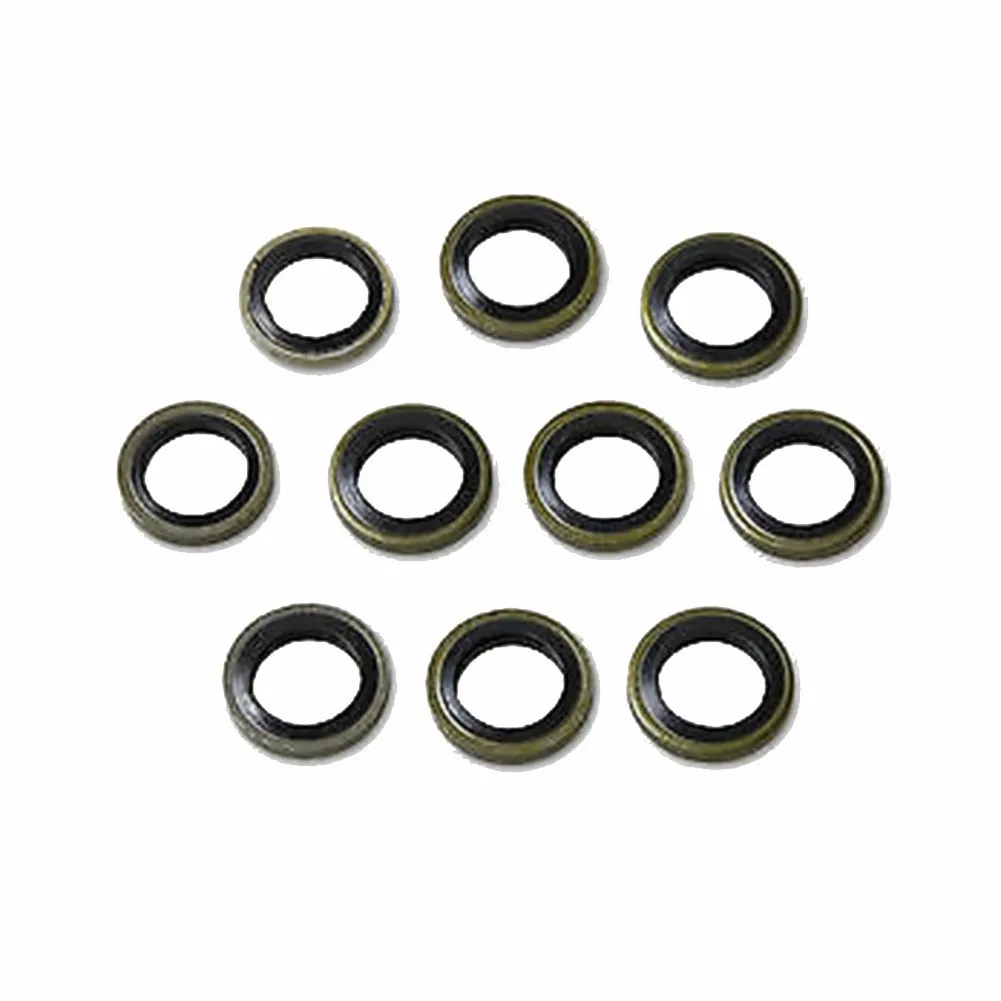 Oil Drain Plug Washer 10pcs 12/14mm Banjo Bolt Washers Sealed For Nissin Master Cylinders Calipers Replace Oem Gaskets |