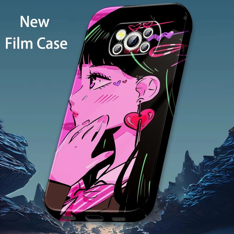 

Aesthetic Anime Girl Cute For Xiaomi Poco X5 X4 X3 F5 F4 F3 F2 M5S M5 M4 M3 GT Pro 5G Feilin Film Phone Case Hard Cover