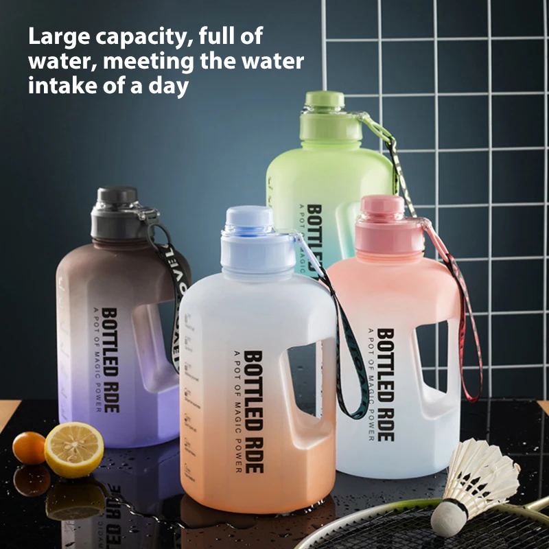 

Gradient Sports Water Bottle 2.2L Large-Capacity Plastic Water Cup Portable Camping Fitness Bucket Unisex Net Red Ton Bucket