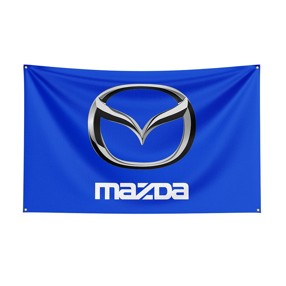 

90x150cm Mazdas Flag Polyester Prlnted Raclng Car Banner For Decor ft flag banner