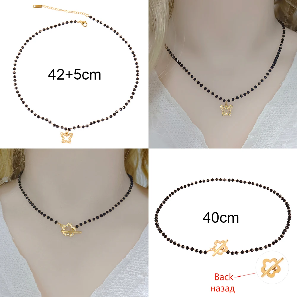 Модное жемчужное ожерелье Kpop для женщин из нержавеющей стали двухслойная