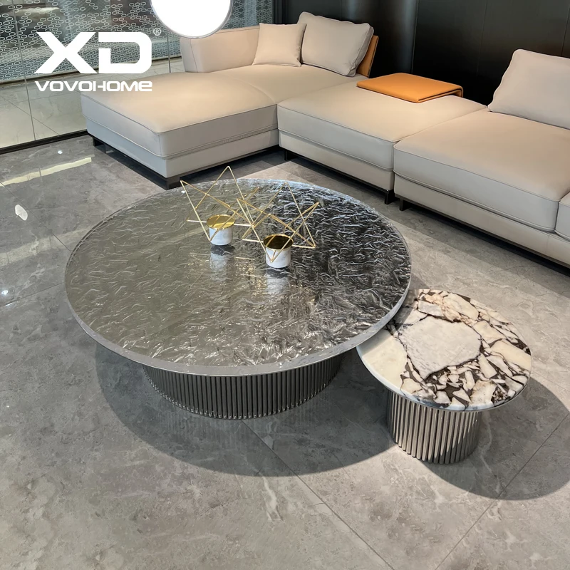 Чайный столик YY боковой Круглый дизайнерский для гостиной HAILANG