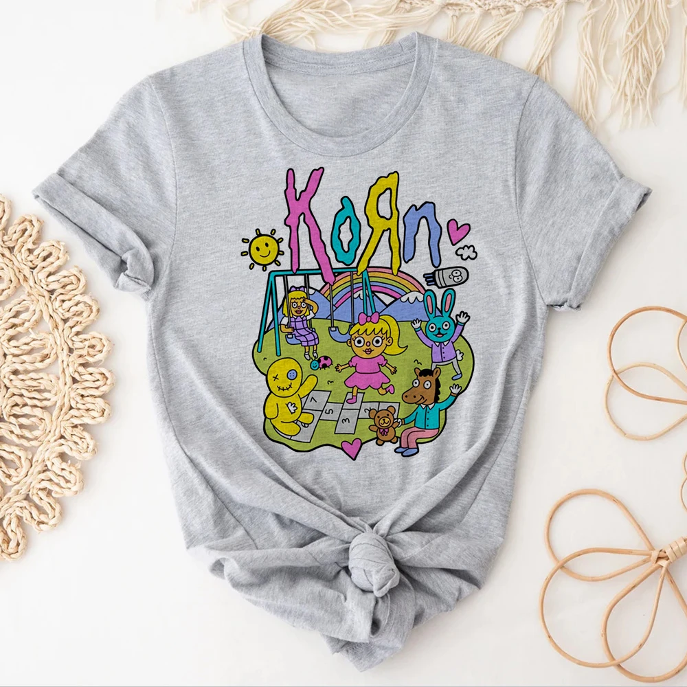 Топ Korn женские дизайнерские летние футболки для манги дизайнерская одежда