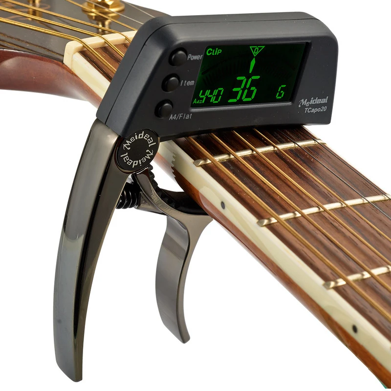 

Electric Guitar Bass Chromatic Parts Accessories 20 Acoustic Guitar Tuner Capo Quick Change Key 2 In 1 Capo Tuner Metal Sale