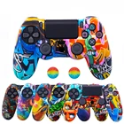 Силиконовый Камуфляжный защитный чехол ZOMTOP для контроллера Sony Dualshock 4 PS4 DS4 Pro Slim, колпачки для джойстика