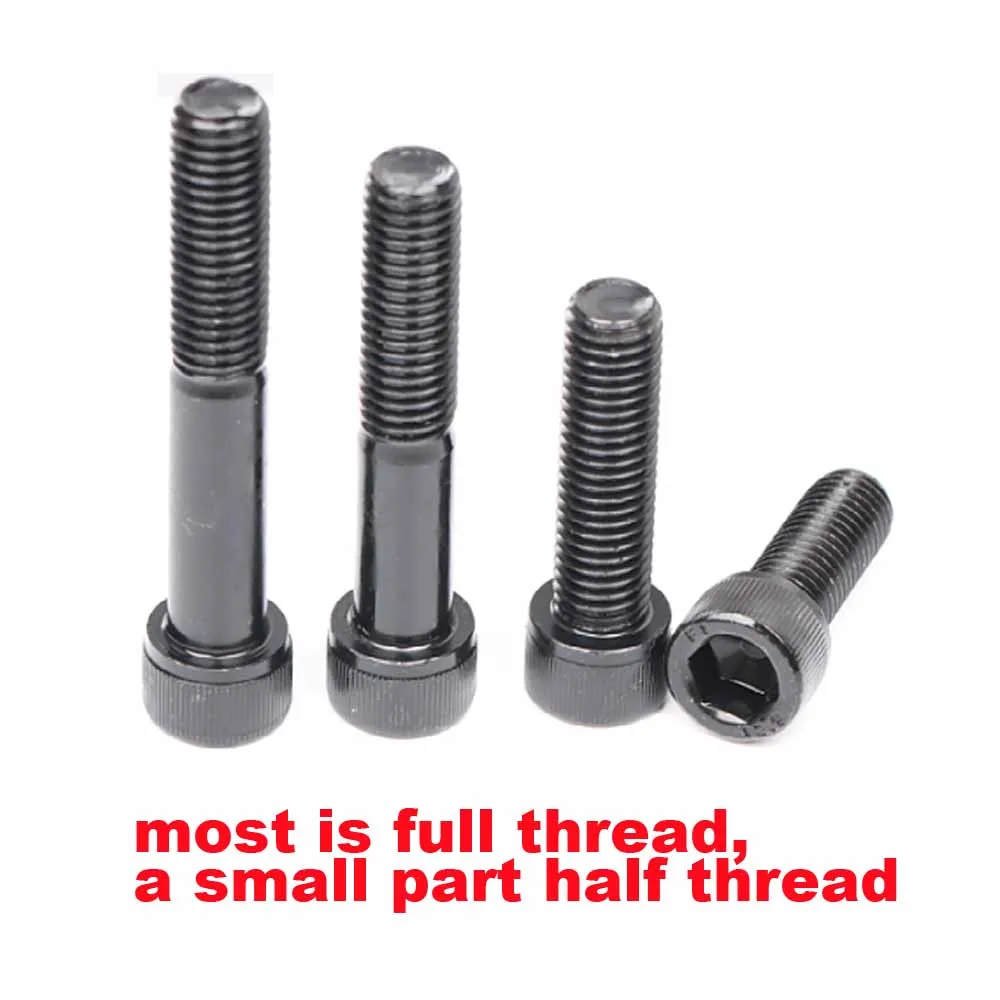 

5/10/25/50 шт. ТINGGOO DIN912 черные винты с шестигранной головкой M1.4-M8 сталь 12.9