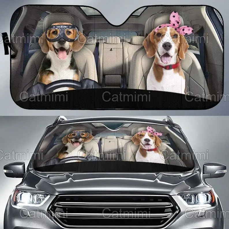 

Beagle Dog Sun Shade, Auto Sun Shade, Beagle Car Decoration, Beagle Car Sun Shade, Mother Gift, Family Sun Shade Gift PHT142104A