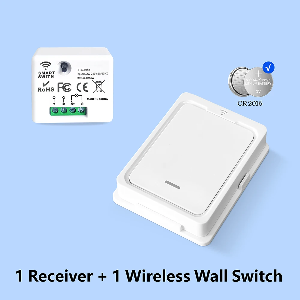 

Беспроводной интеллектуальный выключатель SLMPLEFUN 433 МГц для лампы