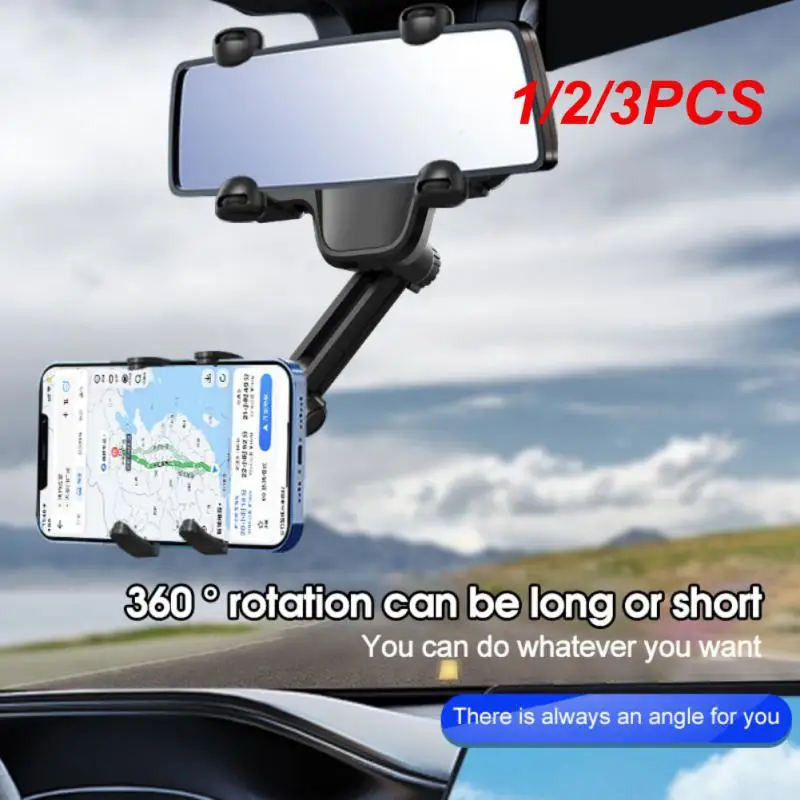 

1/2/3PCS Phone Mount for Car Rearview Mirror Phone Holder 720 ° Rotatable and Retractable Compatible with 4-7 Inch Cell Phones