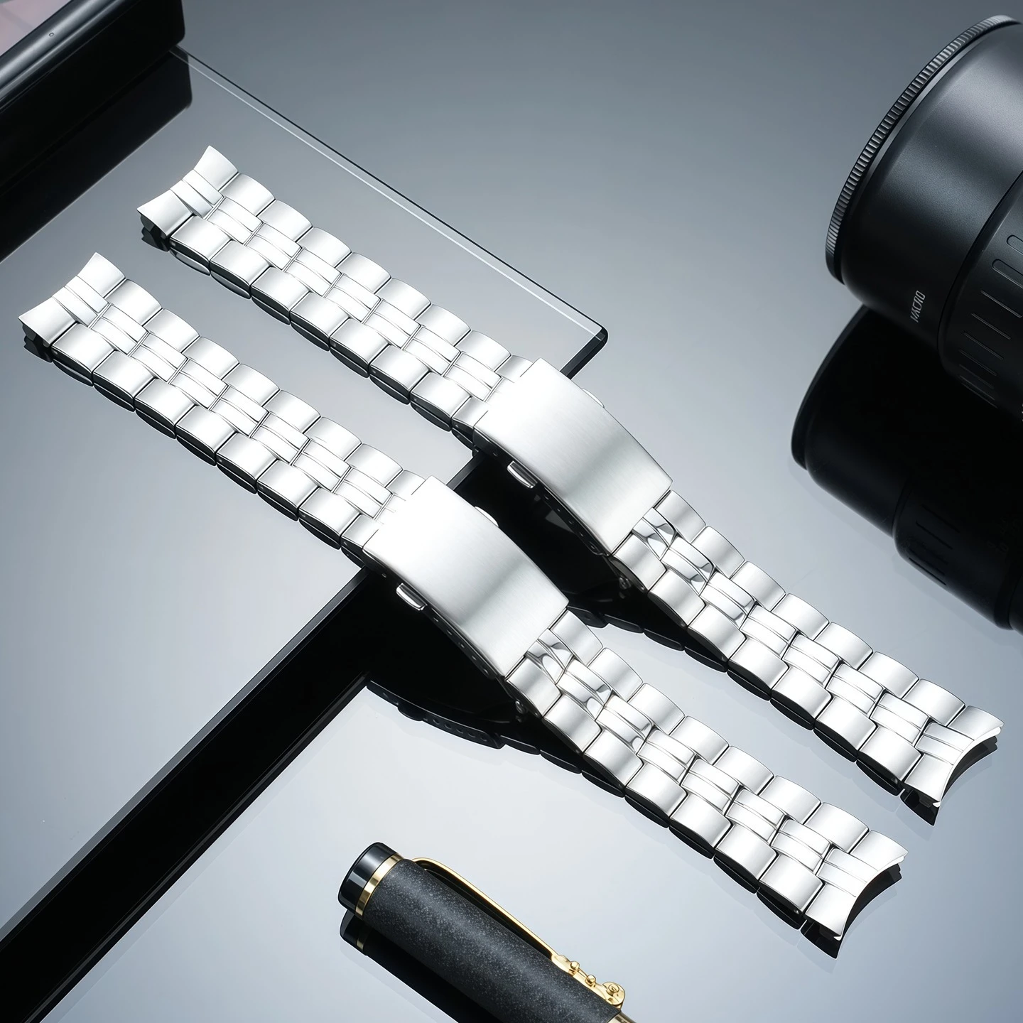 Фото Ремешок для часов, подходящий для серии Tissot PR100 T101.410, с изогнутым интерфейсом, из нержавеющей стали, мужской, 20 мм, металлический браслет. №2