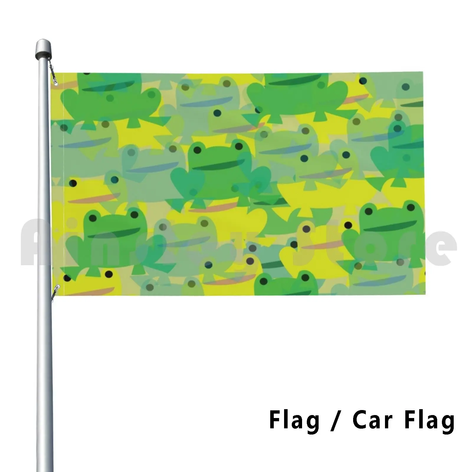 Уличный декор флаг автомобиль лягушка лягушки зеленые счастливые детские