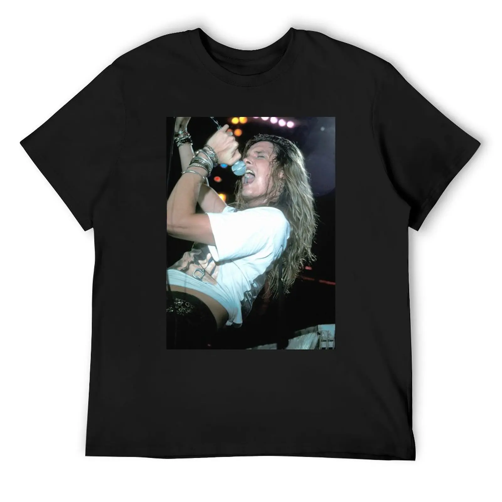 Футболка с фотографией Sebastian Bach Skid Row для мальчика одежда в стиле аниме мужская