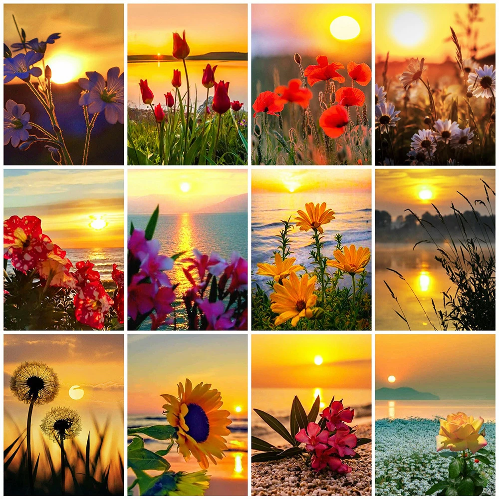 

ARMYQZ Алмазная вышивка закат 5D алмазная живопись морской пейзаж Вышивка крестиком цветы мозаика Стразы искусство домашний декор