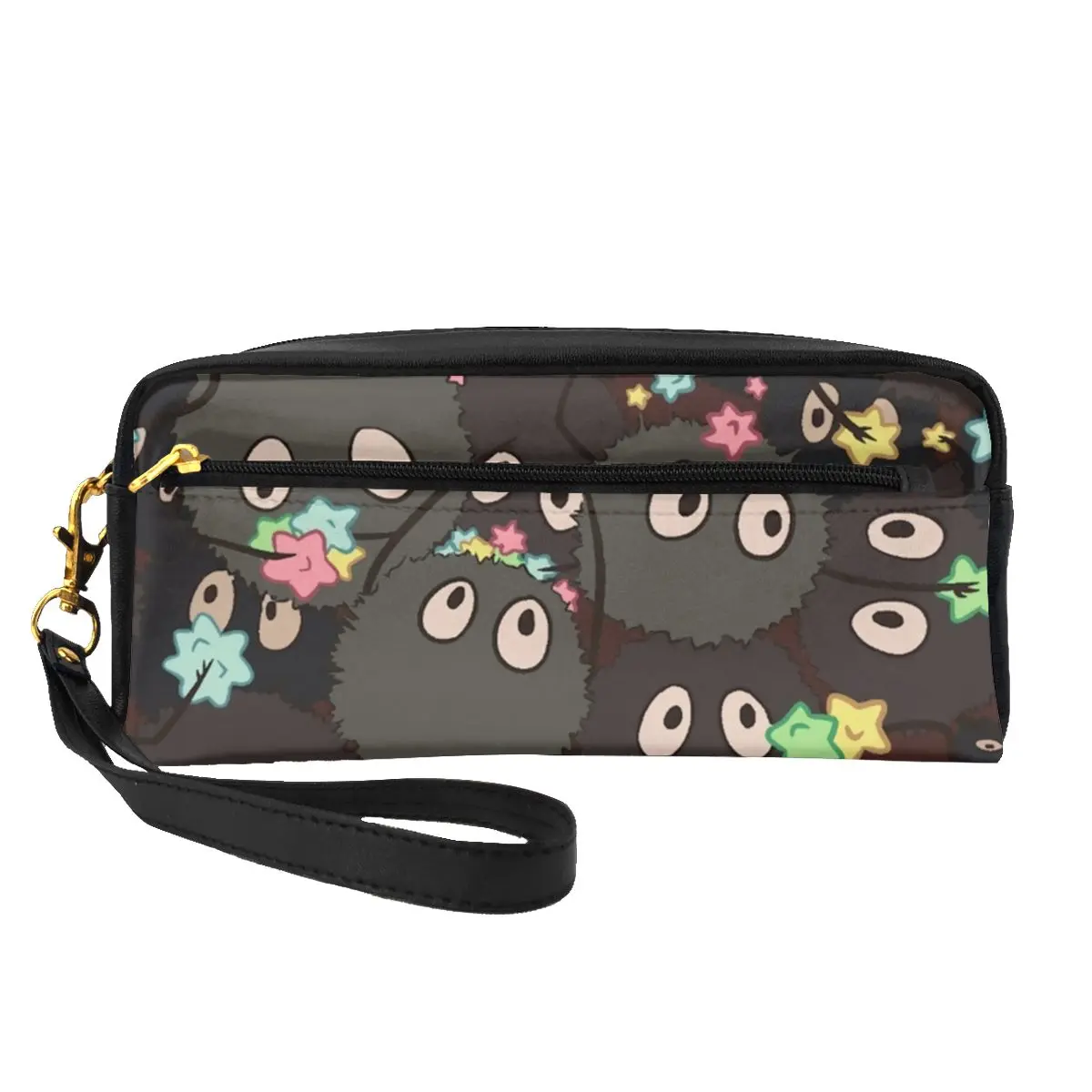 

Spirited Away Leather Storage Organizers Kawai Russians Print Home Multi-purpose Makeup Bag For Girl Cosmetic Bags