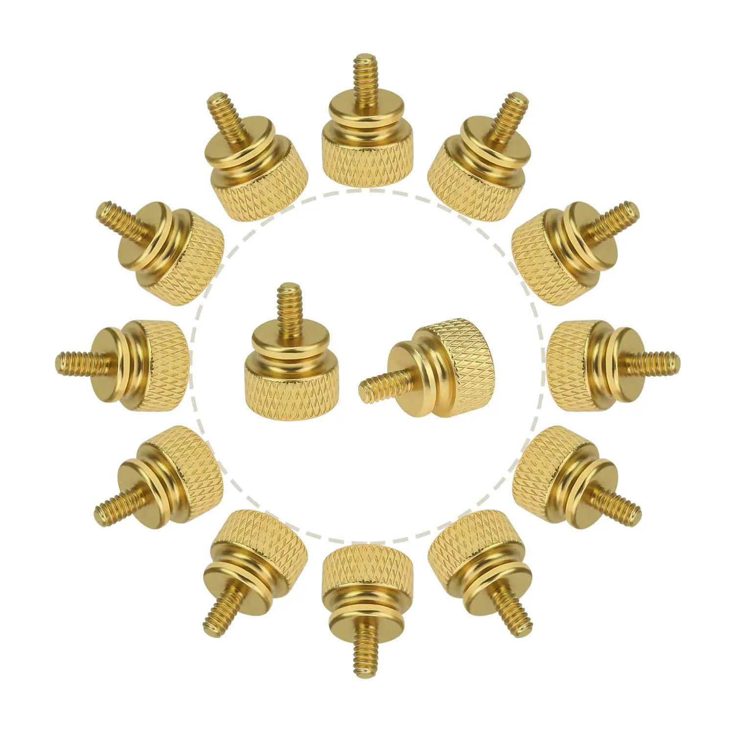 

Золотые анодированные алюминиевые винты 6#-32*6,5 мм