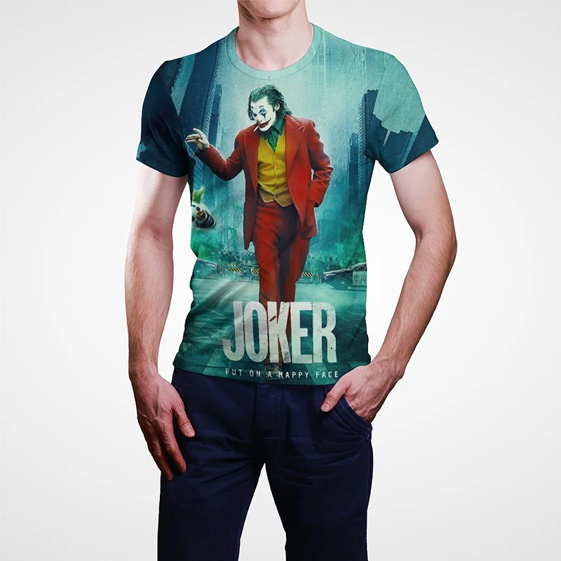 

Summer New Men Women 3D Print T Shirt Joker Pattern Streetwear Short Sleeves Cool Children Fashion Casual Tops Unisex T-shirt