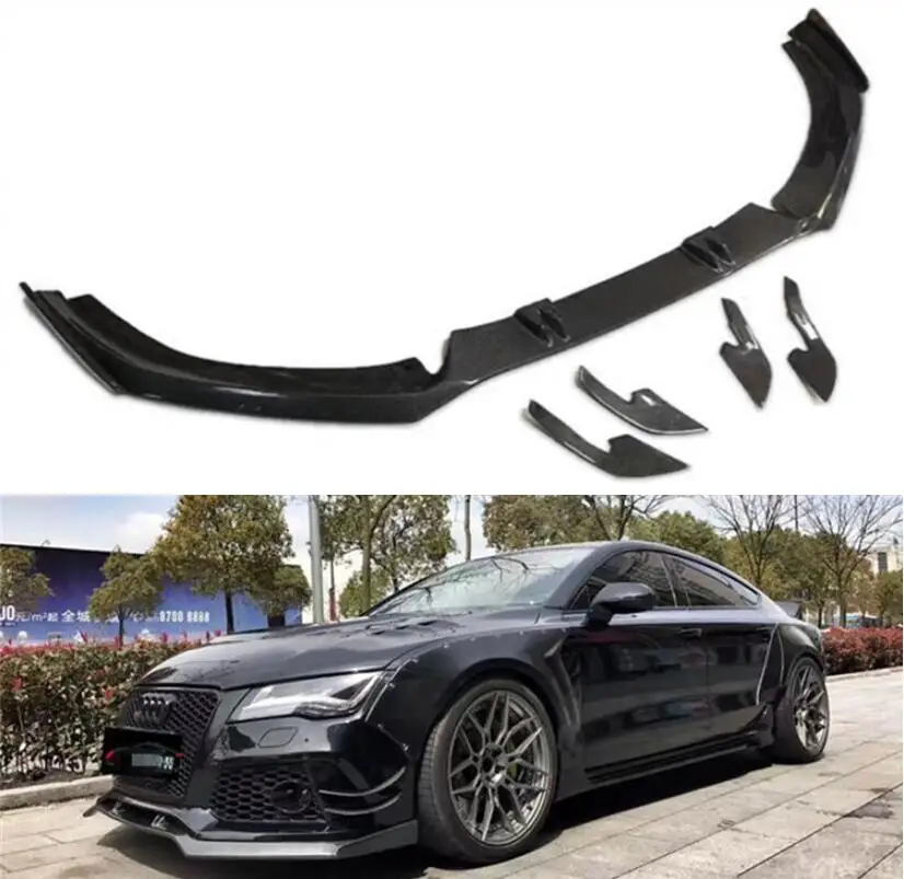 

Front bumper Lip For FOR Audi A7 S7 RS7 Sline 2011 2012 2013 2014 2015 Spoiler Splitters Lid Real Carbon Fiber