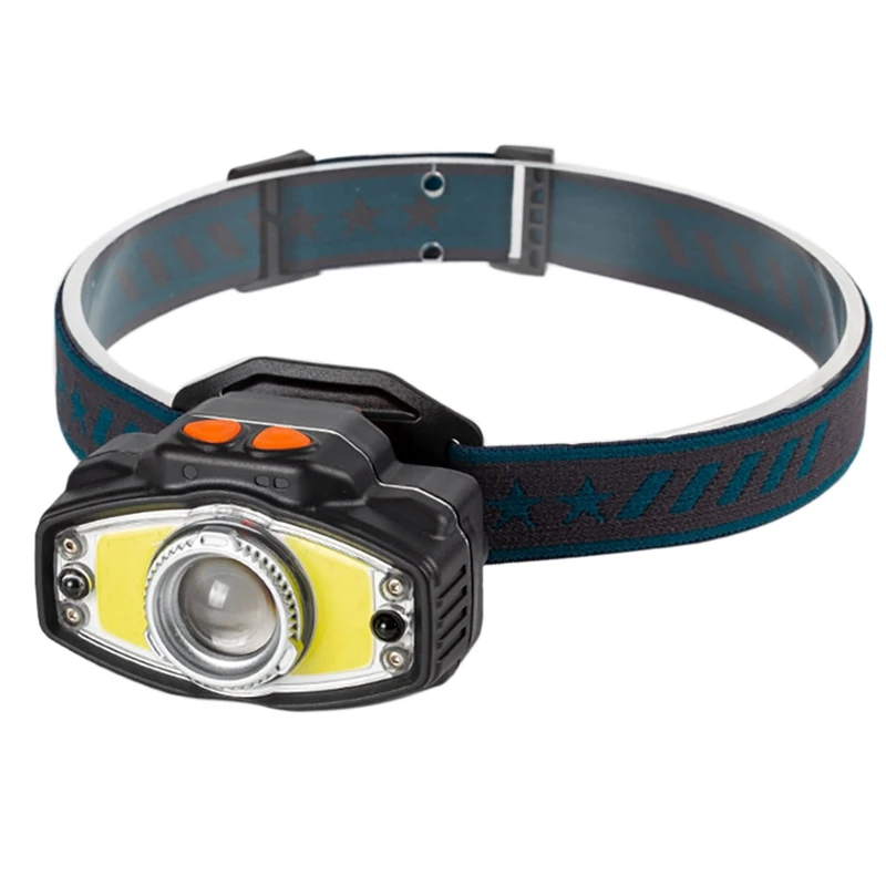 

Налобный фонарик, светодиодный перезаряжаемый налобный фонарь, водонепроницаемый налобный фонарь для наружного освещения, кемпинга, бега, ...