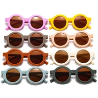 childrens round frame sunglasses korean retro solid small face sunglasses ultraviolet proof convenience glasses eyeglass kids