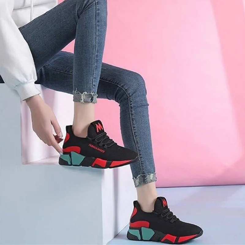 Fashion Women Sneakers Air Soft Stylish Sports Shoes Female Outdoor Fitness Running Zapatillas Tenis Trainers Walking Sneakers