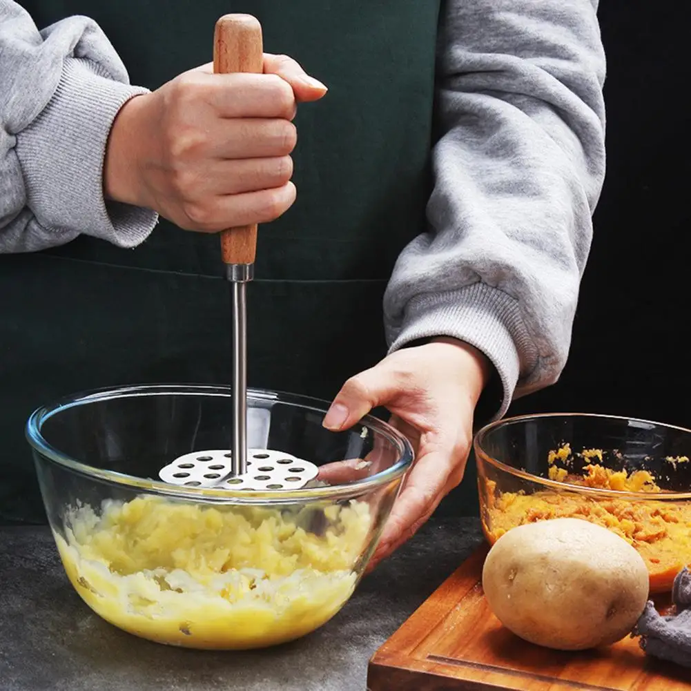 

Дробилка для картофеля, отличная износостойкая тонкая сетка, ручная прессованная дробилка для картофеля и моркови, кухонные принадлежности